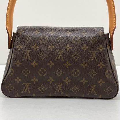 【中古】LOUIS VUITTON | ルイ・ヴィトン ミニ ルーピング モノグラム ハンドバッグ トートバッグ ワンショルダー M51147 ブラウン【尾張小牧店】