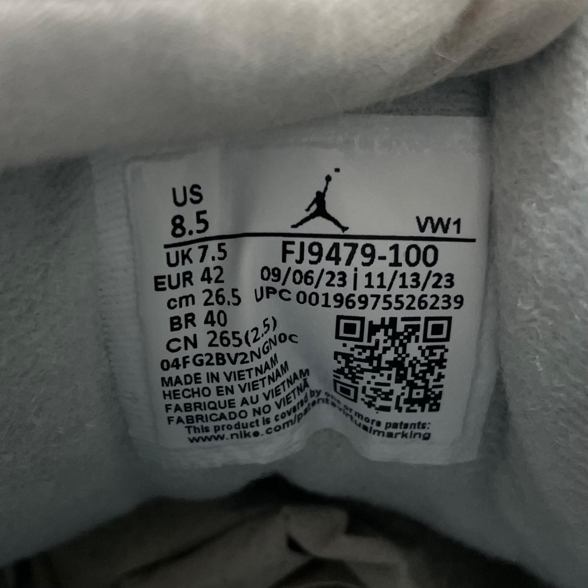 【中古】NIKE | ナイキ Air Jordan 3 Craft "Ivory"/エアジョーダン3 クラフト "アイボリー"　スニーカー 靴　FJ9479-100 ホワイト 26.5cm【尾張小牧店】