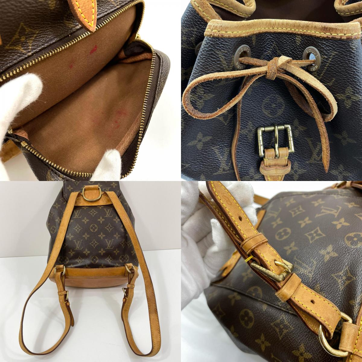 【中古】LOUIS VUITTON | ルイ・ヴィトン モンスリ MM モノグラム リュック バックパック バッグ M51136 ブラウン【尾張小牧店】