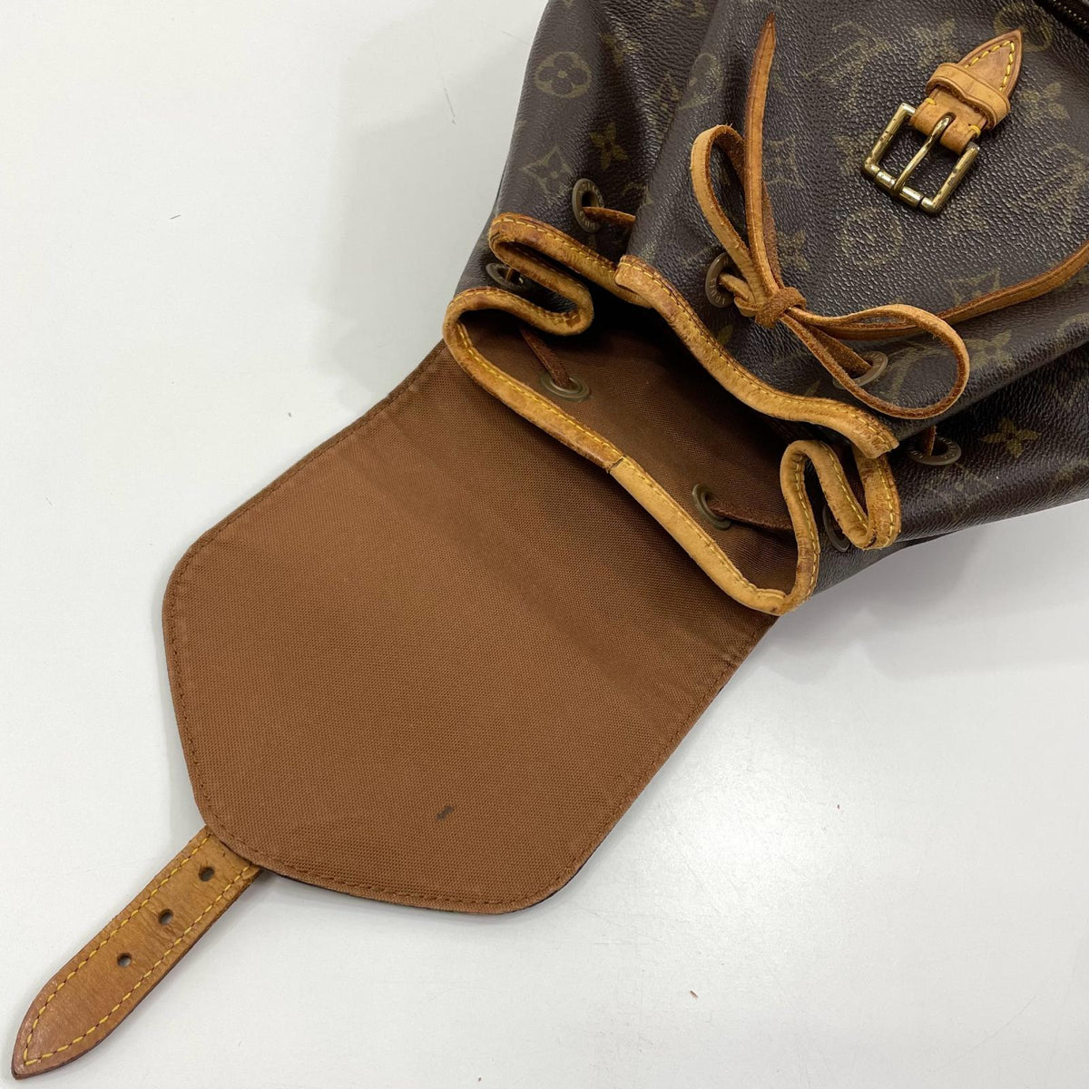 【中古】LOUIS VUITTON | ルイ・ヴィトン モンスリ MM モノグラム リュック バックパック バッグ M51136 ブラウン【尾張小牧店】