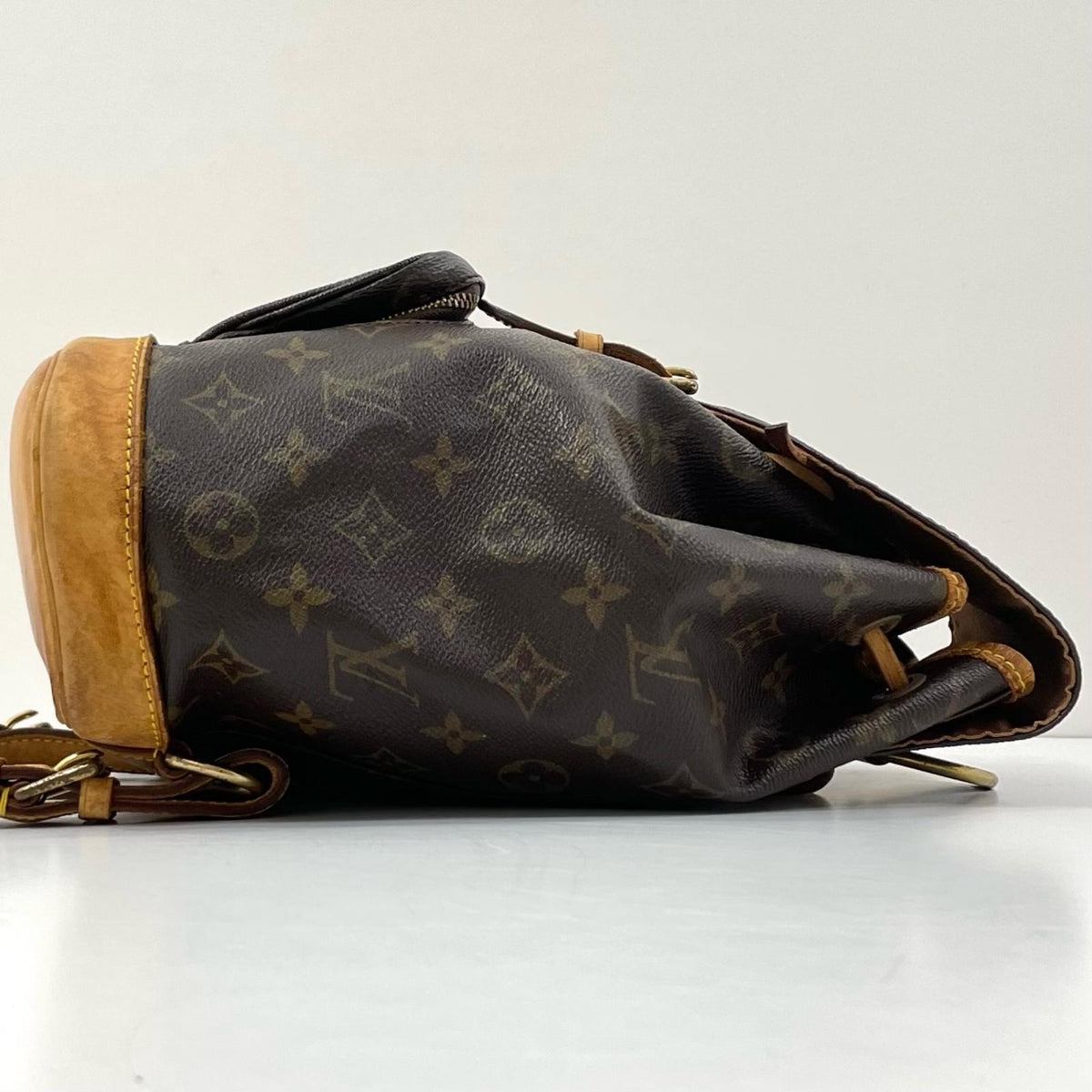 【中古】LOUIS VUITTON | ルイ・ヴィトン モンスリ MM モノグラム リュック バックパック バッグ M51136 ブラウン【尾張小牧店】