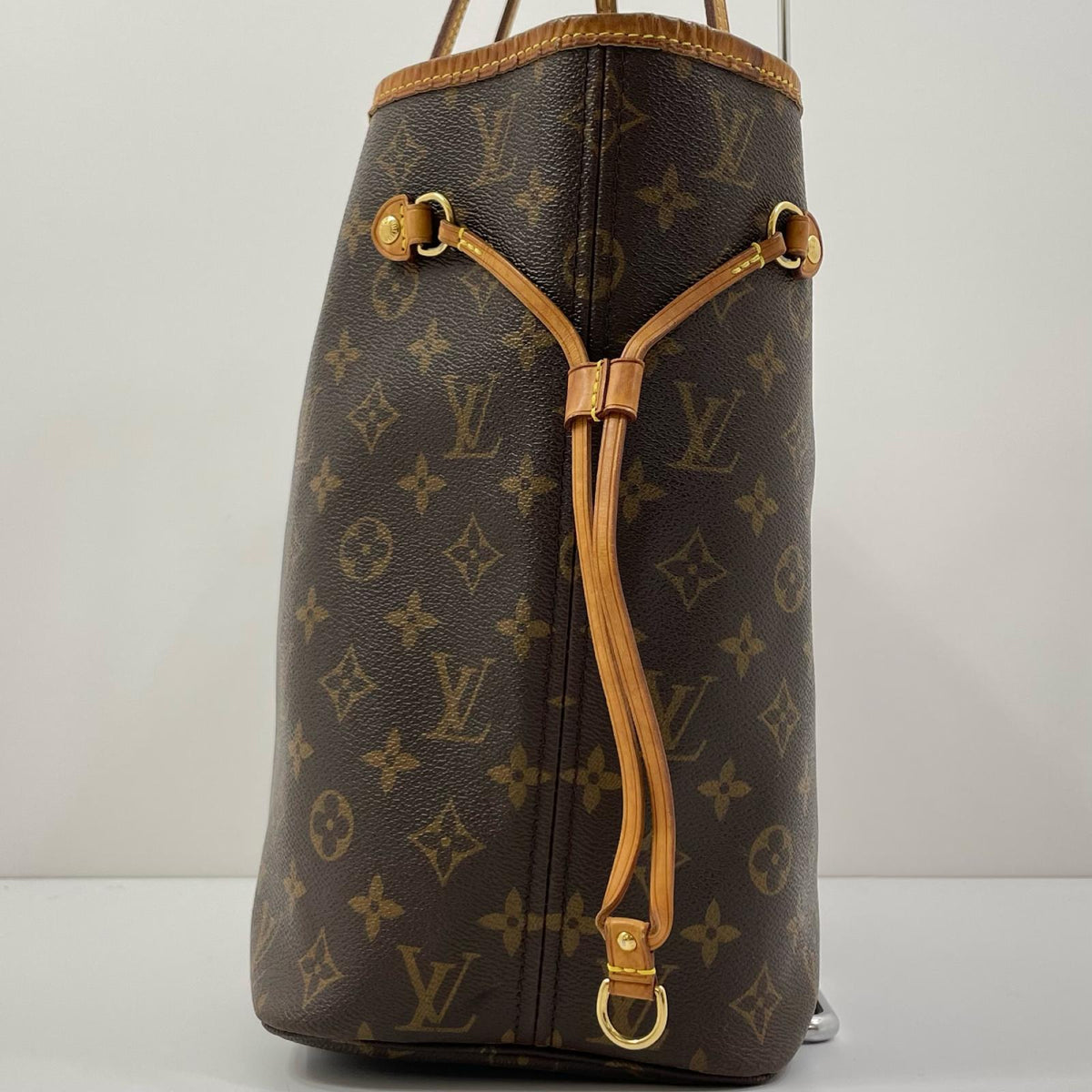 【中古】LOUIS VUITTON | ルイ・ヴィトン ネヴァー フル MM モン モノグラム トートバッグ P01926 ブラウン×ピンク【尾張小牧店】