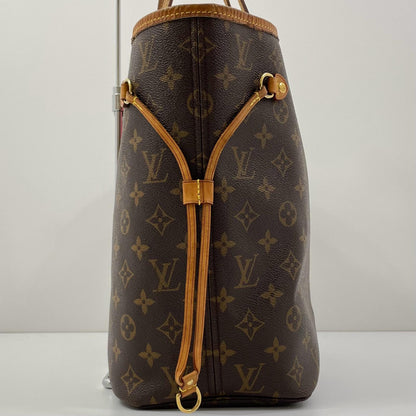 【中古】LOUIS VUITTON | ルイ・ヴィトン ネヴァー フル MM モン モノグラム トートバッグ P01926 ブラウン×ピンク【尾張小牧店】