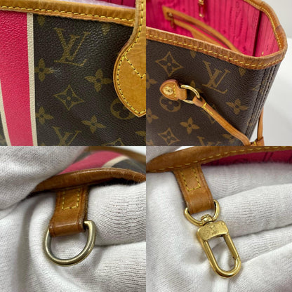 【中古】LOUIS VUITTON | ルイ・ヴィトン ネヴァー フル MM モン モノグラム トートバッグ P01926 ブラウン×ピンク【尾張小牧店】