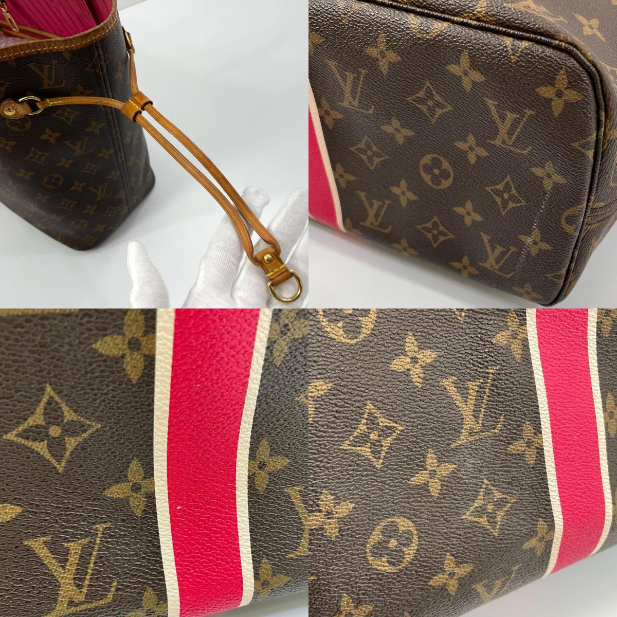 【中古】LOUIS VUITTON | ルイ・ヴィトン ネヴァー フル MM モン モノグラム トートバッグ P01926 ブラウン×ピンク【尾張小牧店】