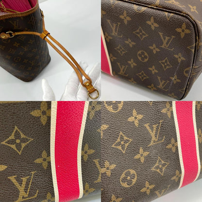 【中古】LOUIS VUITTON | ルイ・ヴィトン ネヴァー フル MM モン モノグラム トートバッグ P01926 ブラウン×ピンク【尾張小牧店】