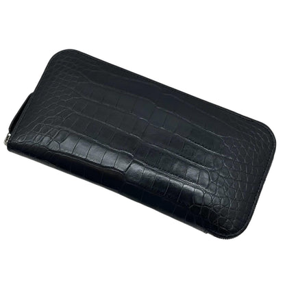 【中古】Camille Fournet | カミーユフォルネ ラウンドファスナー長財布 ブラック【尾張小牧店】