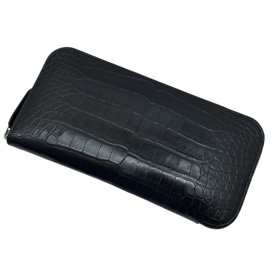 【中古】Camille Fournet | カミーユフォルネ ラウンドファスナー長財布 ブラック【尾張小牧店】