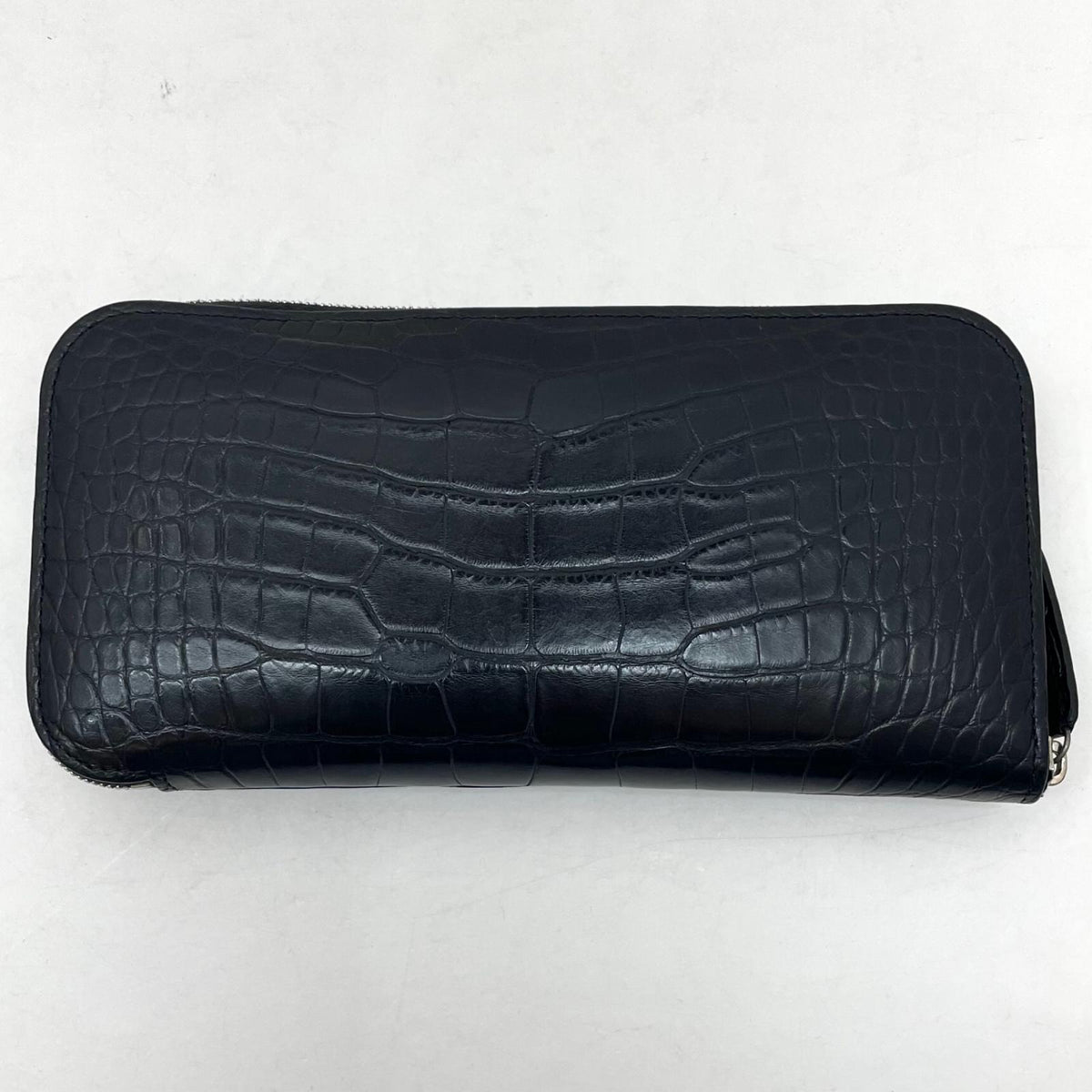 【中古】Camille Fournet | カミーユフォルネ ラウンドファスナー長財布 ブラック【尾張小牧店】