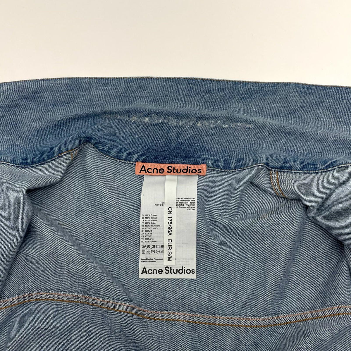 【中古】ACNE STUDIOS | アクネストゥディオズ デニムジャケット FN-UX-OUTW000016 ブルー【尾張小牧店】