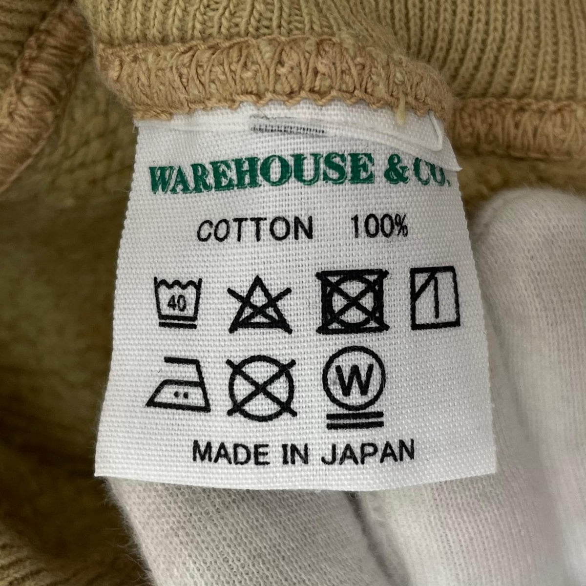 【中古】WARE HOUSE | ウェアハウス 吊り編みスウェット/ステンシル 長袖スウェット 403 ベージュ サイズ：40【尾張小牧店】