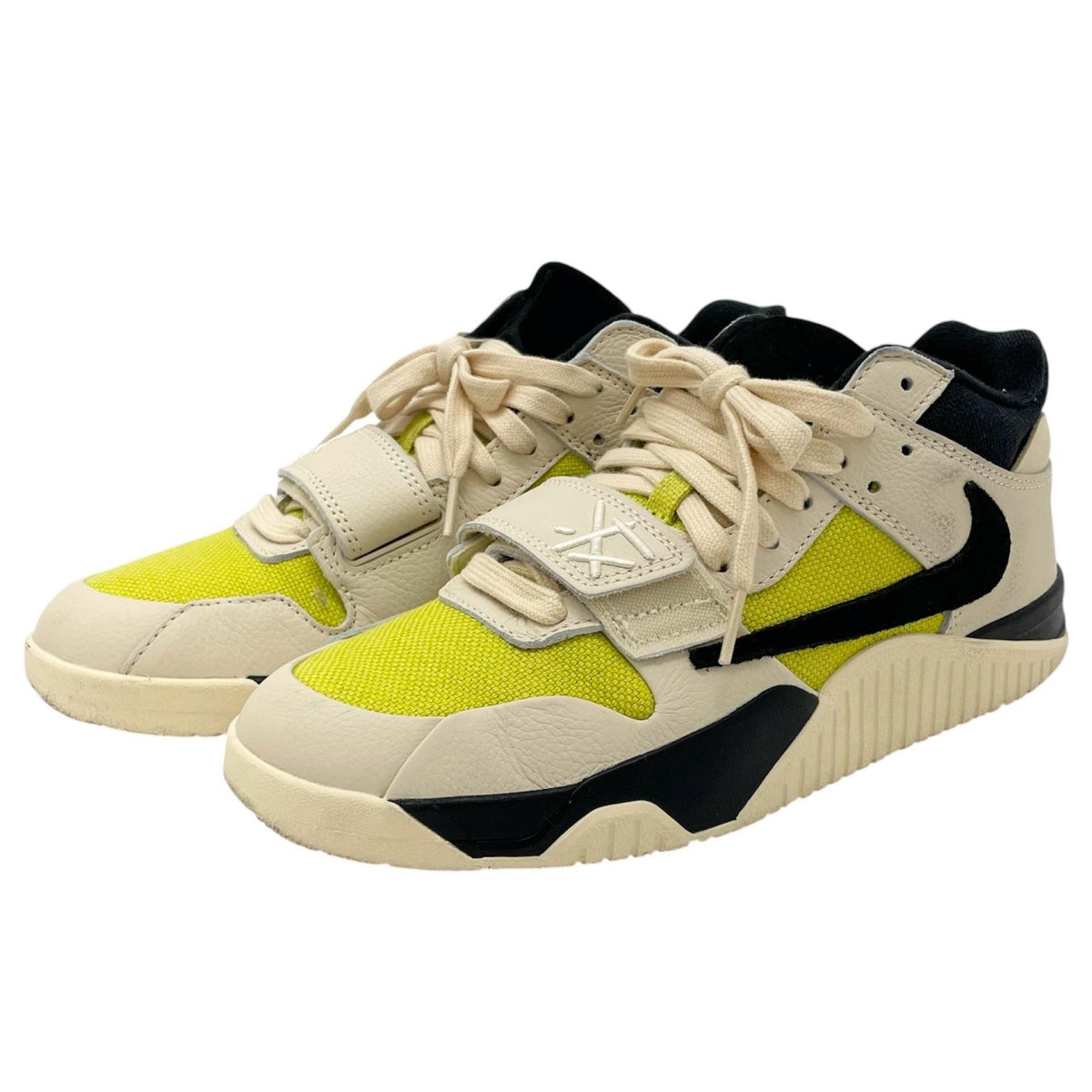 【中古】NIKE×Travis Scott | ナイキ×トラヴィススコット Jordan Jumpman Jack TR CJ1 T-Rexx Bright Cactus/ジョーダン ジャンプマンジャック TR CJ1 T-Rexx "ブライトカクタス" スニーカー 靴 FZ8117-102 ベージュ×イエロー×ブラック 26.5cm【尾張小牧店】