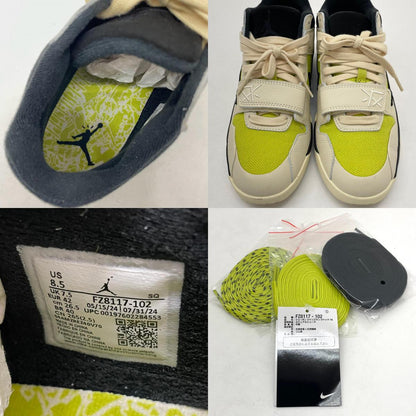 【中古】NIKE×Travis Scott | ナイキ×トラヴィススコット Jordan Jumpman Jack TR CJ1 T-Rexx Bright Cactus/ジョーダン ジャンプマンジャック TR CJ1 T-Rexx "ブライトカクタス" スニーカー 靴 FZ8117-102 ベージュ×イエロー×ブラック 26.5cm【尾張小牧店】