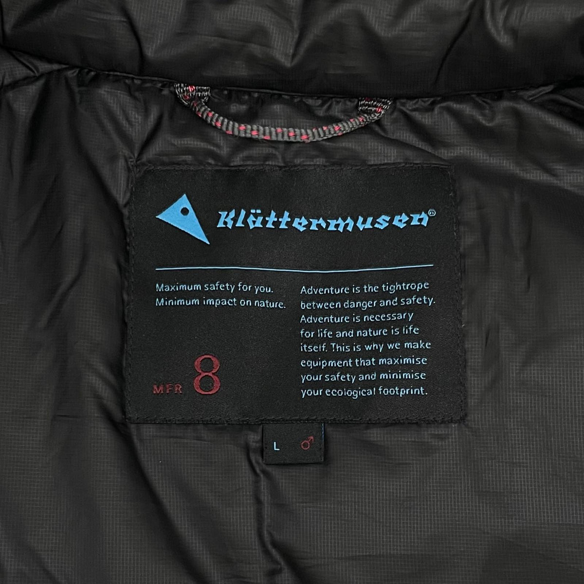 【中古】KLATTERMUSEN | クレッタルムーセン Alv 2.0 jacket 中綿ジャケット ブラック サイズ：L【尾張小牧店】