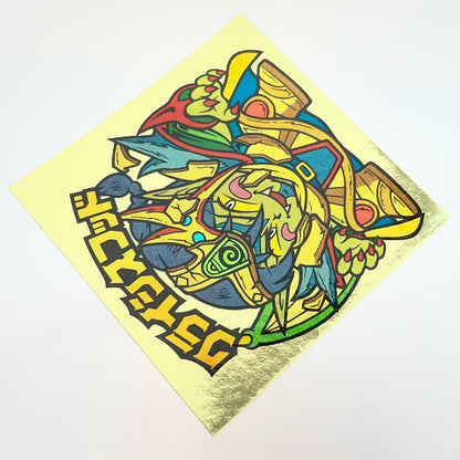 【尾張小牧店】旧28弾 クライシスフッド・左下（チョコ版/裏黄色）ビックリマン S【レトロ】【中古】