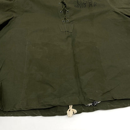 【中古】MILITARY衣料 | ミリタリーイリョウ USN 40s-50s　レインパーカー アノラックパーカー カーキ サイズ：L【尾張小牧店】