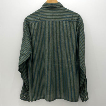 【中古】VINTAGE | ビンテージ　60s ストライプ柄 長袖シャツ グリーン×ブルー サイズ：L【尾張小牧店】
