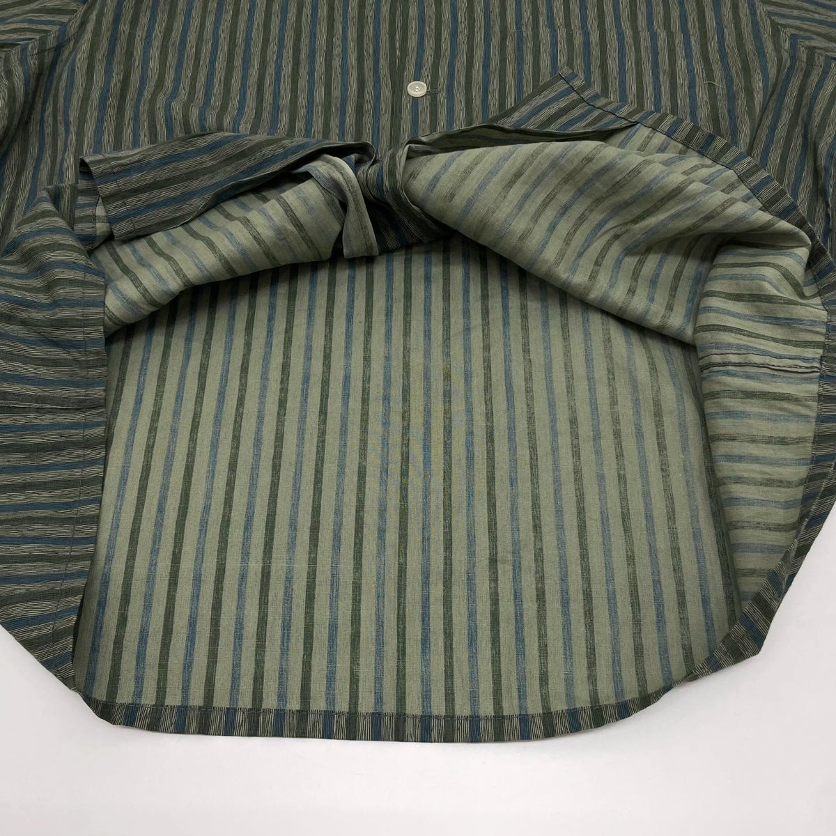 【中古】VINTAGE | ビンテージ　60s ストライプ柄 長袖シャツ グリーン×ブルー サイズ：L【尾張小牧店】
