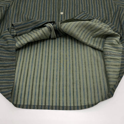 【中古】VINTAGE | ビンテージ　60s ストライプ柄 長袖シャツ グリーン×ブルー サイズ：L【尾張小牧店】
