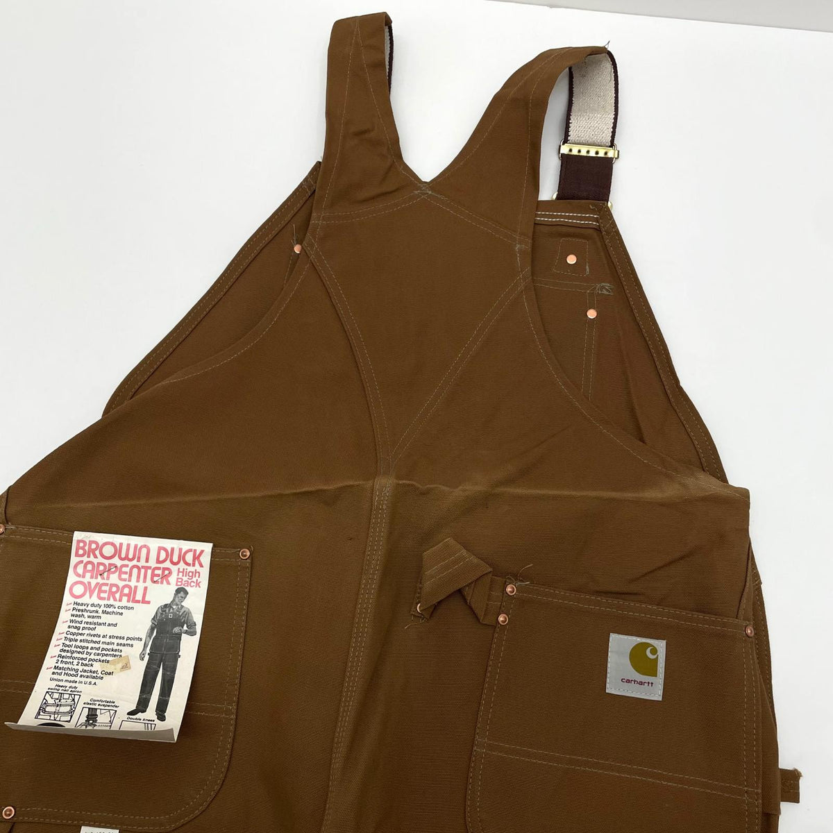 【中古】Carhartt | カーハート　80s-90s Dead Stock フラッシャー付　オーバーオール ブラウン【尾張小牧店】