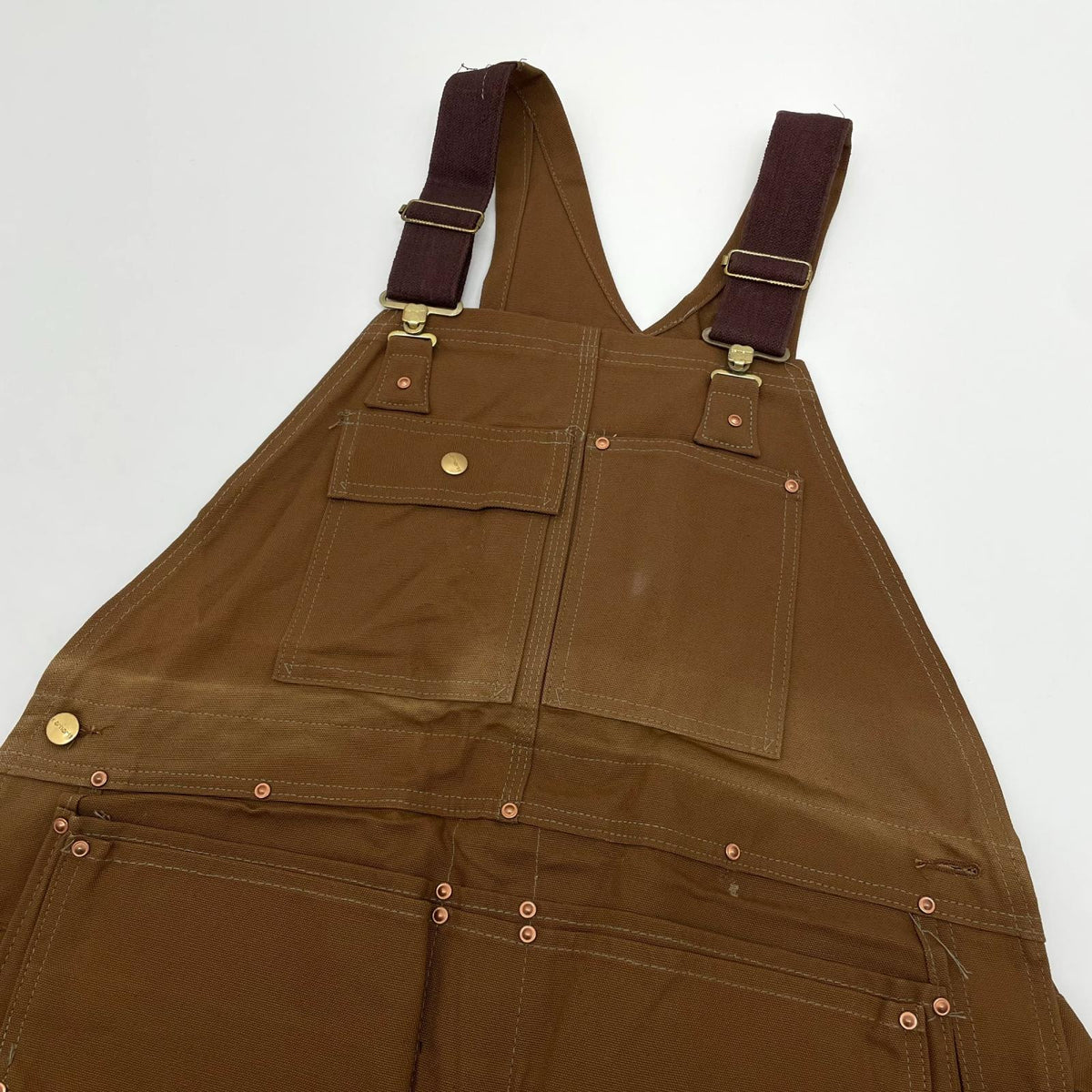 【中古】Carhartt | カーハート　80s-90s Dead Stock フラッシャー付　オーバーオール ブラウン【尾張小牧店】