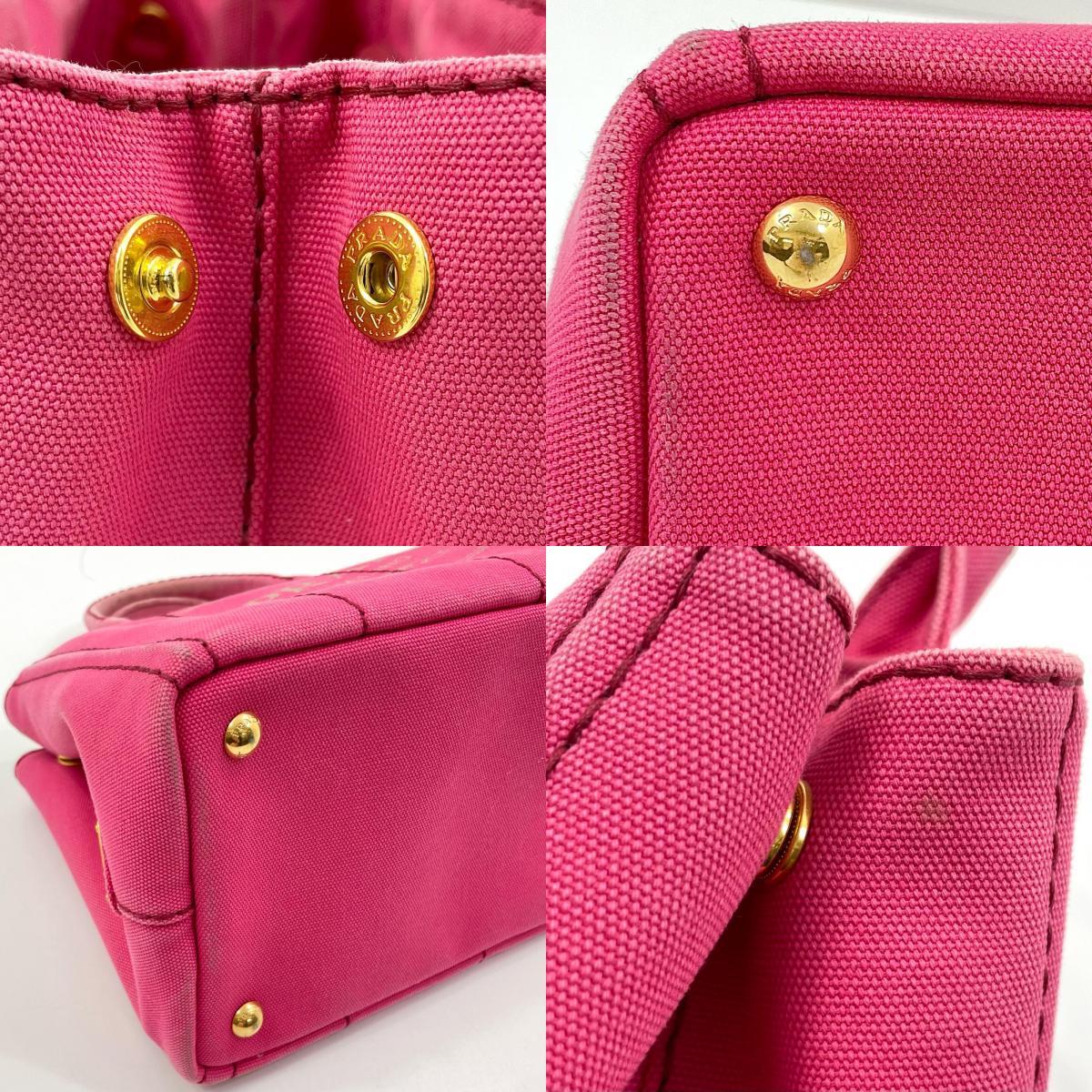 【中古】PRADA | プラダ カナパ キャンバス ハンドバッグ ピンク【尾張小牧店】
