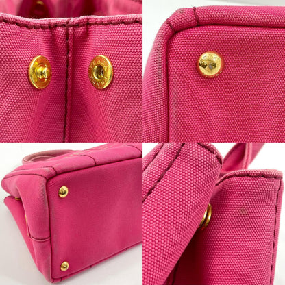 【中古】PRADA | プラダ カナパ キャンバス ハンドバッグ ピンク【尾張小牧店】