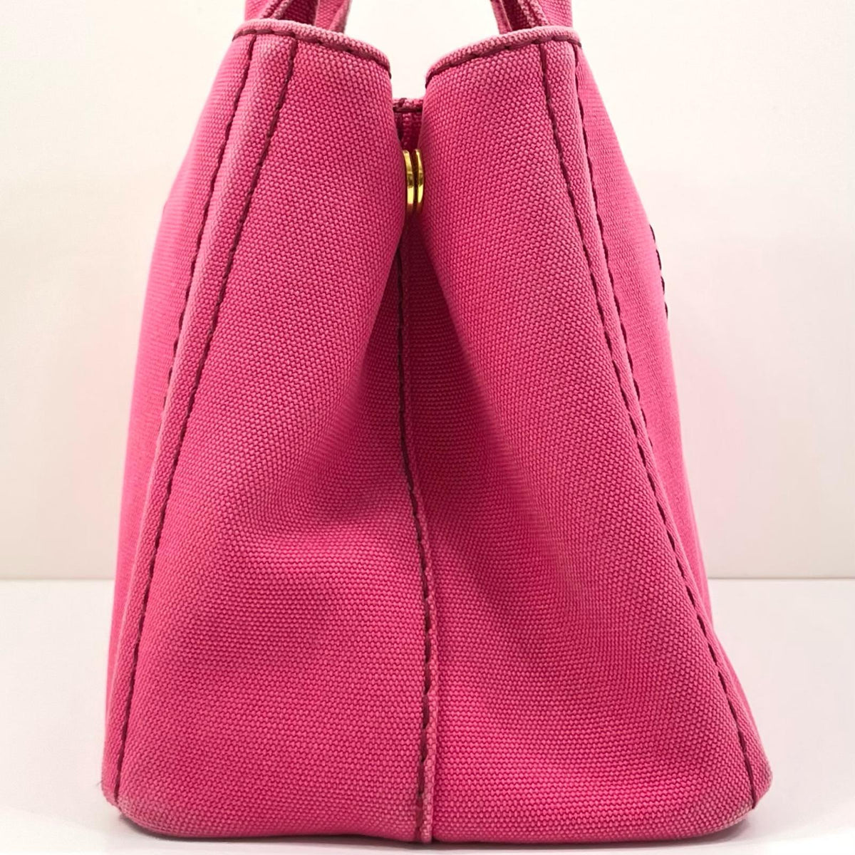 【中古】PRADA | プラダ カナパ キャンバス ハンドバッグ ピンク【尾張小牧店】