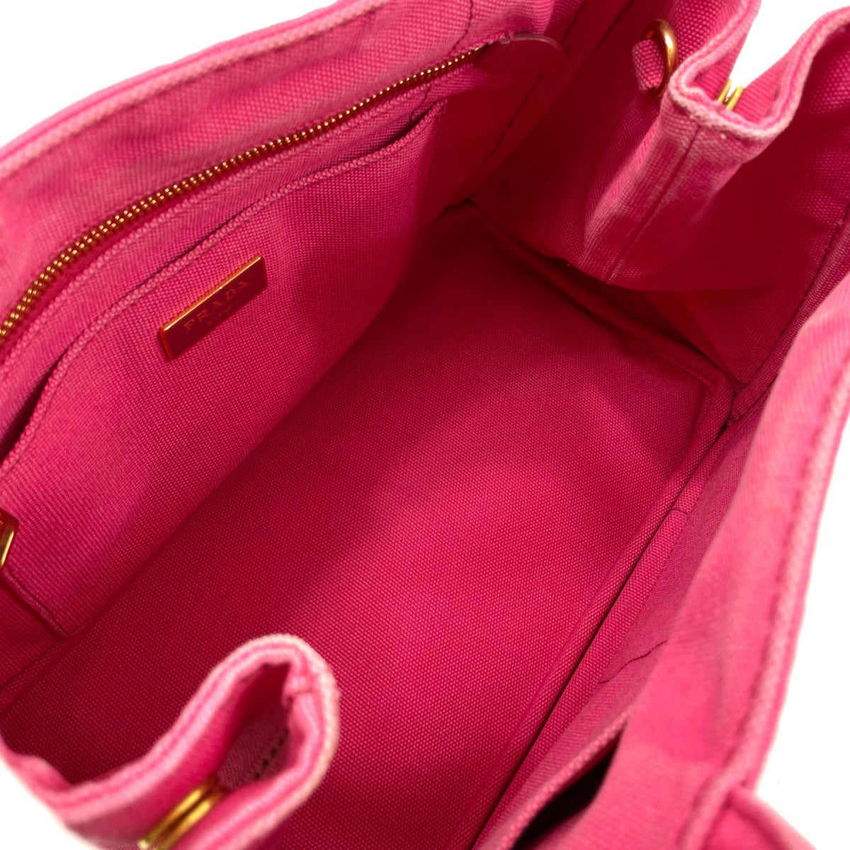 【中古】PRADA | プラダ カナパ キャンバス ハンドバッグ ピンク【尾張小牧店】