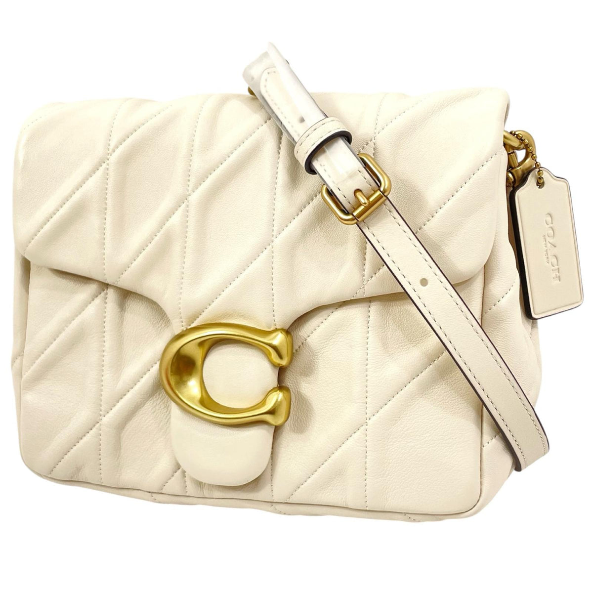 【中古】COACH | コーチ タイムズ スクエア タビー ショルダー バッグ・キルティング 2wayバッグ ショルダーバッグ CW629 ホワイト【尾張小牧店】