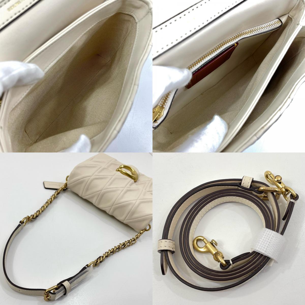 【中古】COACH | コーチ タイムズ スクエア タビー ショルダー バッグ・キルティング 2wayバッグ ショルダーバッグ CW629 ホワイト【尾張小牧店】