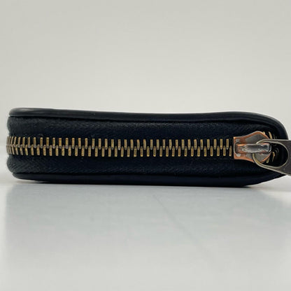 【中古】BOTTEGA VENETA | ボッテガヴェネタ イントレチャート コンパクトウォレット ラウンドファスナー 二つ折り財布 ブラック【尾張小牧店】