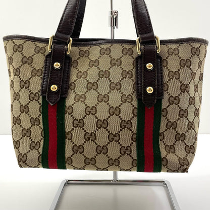 【中古】GUCCI | グッチ GGキャンバス シェリーライン ハンドバッグ チャーム付 139261･002046 ベージュ【尾張小牧店】
