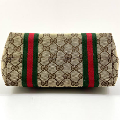 【中古】GUCCI | グッチ GGキャンバス シェリーライン ハンドバッグ チャーム付 139261･002046 ベージュ【尾張小牧店】
