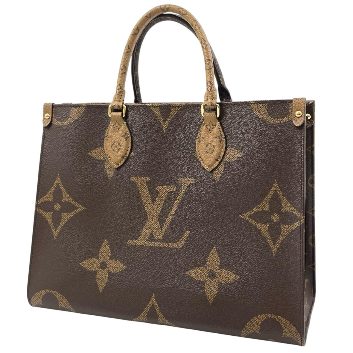 【中古】LOUIS VUITTON | ルイ・ヴィトン オンザゴーMM モノグラム ジャイアント リバース トートバッグ M45321 ブラウン【尾張小牧店】