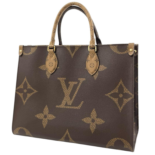 【中古】LOUIS VUITTON | ルイ・ヴィトン オンザゴーMM モノグラム ジャイアント リバース トートバッグ M45321 ブラウン【尾張小牧店】