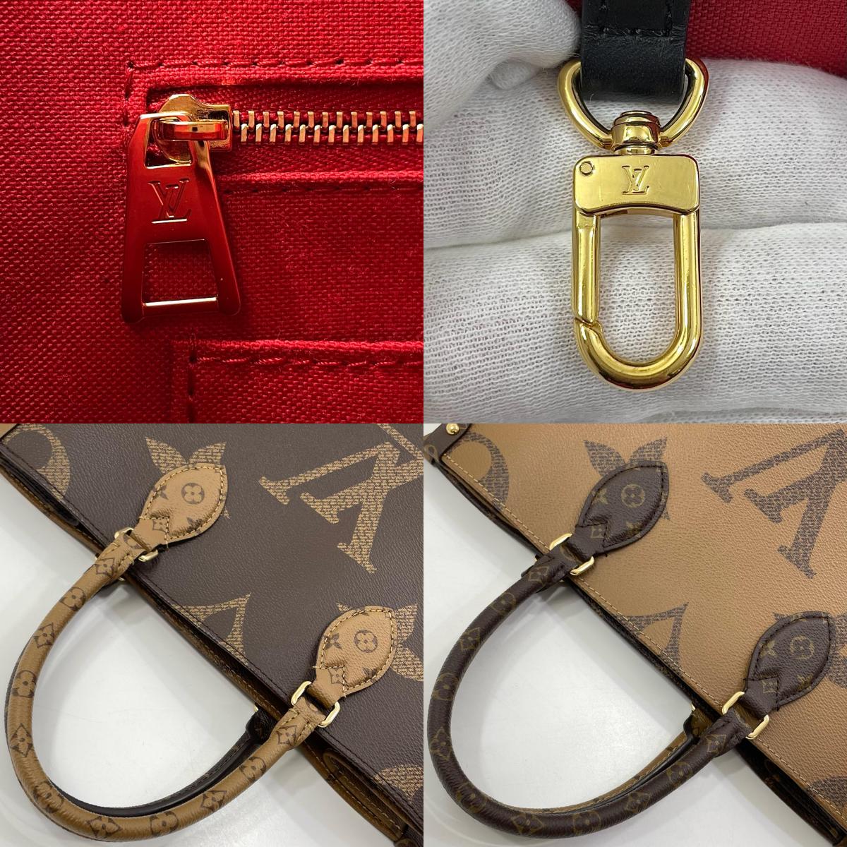 【中古】LOUIS VUITTON | ルイ・ヴィトン オンザゴーMM モノグラム ジャイアント リバース トートバッグ M45321 ブラウン【尾張小牧店】