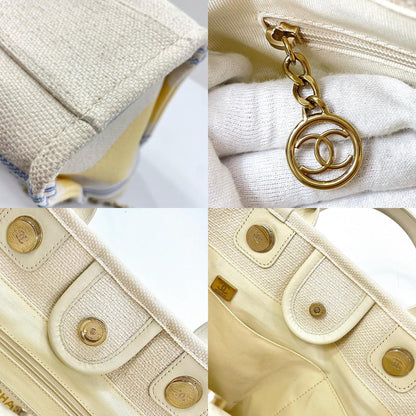 【中古】CHANEL | シャネル ドーヴィル 2way ハンドバッグ トートバッグ チェーンショルダー AS3351 ホワイト【尾張小牧店】
