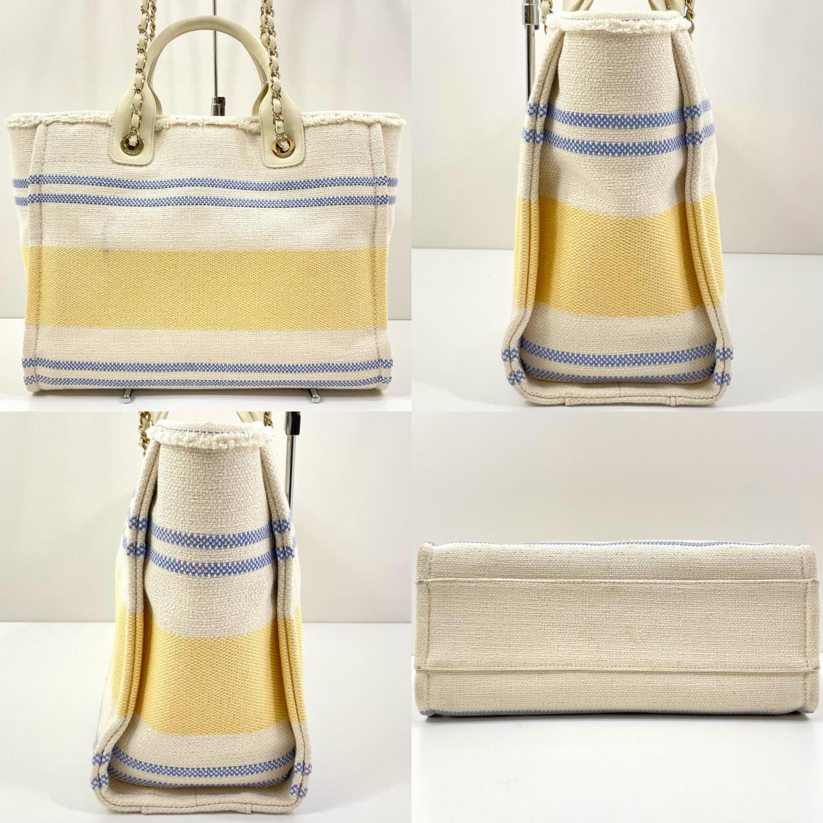 【中古】CHANEL | シャネル ドーヴィル 2way ハンドバッグ トートバッグ チェーンショルダー AS3351 ホワイト【尾張小牧店】