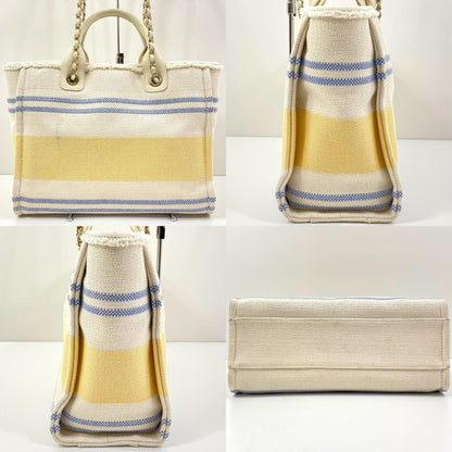 【中古】CHANEL | シャネル ドーヴィル 2way ハンドバッグ トートバッグ チェーンショルダー AS3351 ホワイト【尾張小牧店】