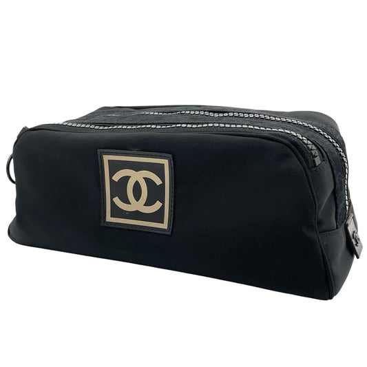 【中古】CHANEL | シャネル スポーツ ココマーク ポーチ ナイロン 7840587 ブラック【尾張小牧店】