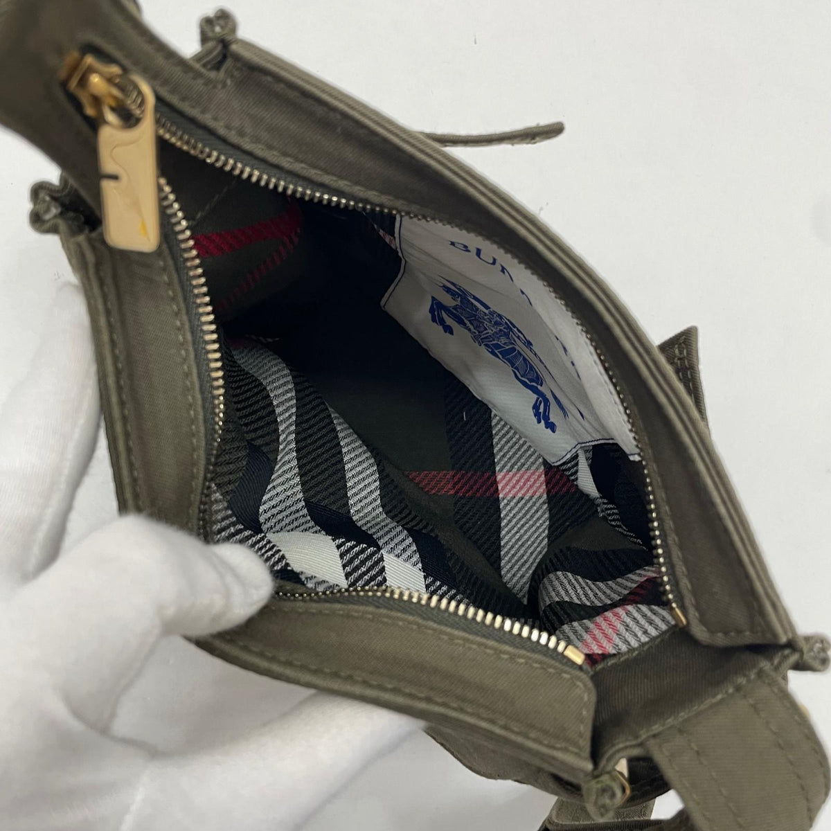 【中古】BURBERRY | バーバリー ミニトレンチトート ショルダーバッグ カーキ【尾張小牧店】