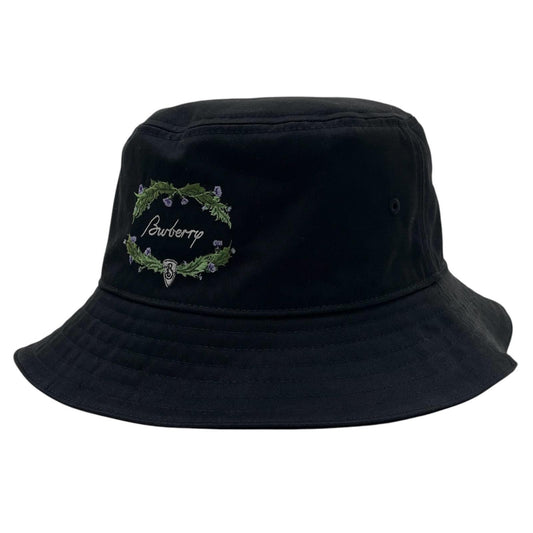 【中古】BURBERRY | バーバリー Thistle Logo Embroidered Bucket Hat バケットハット ブラック サイズ：XL【尾張小牧店】