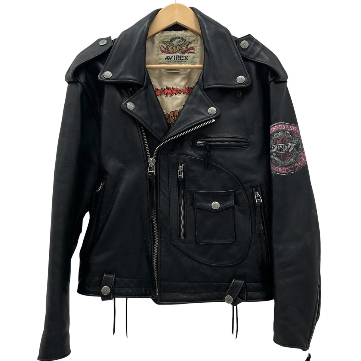 【中古】AVIREX | アヴィレックス　90s TATTOOING ライダースジャケット ブラック サイズ：S【尾張小牧店】