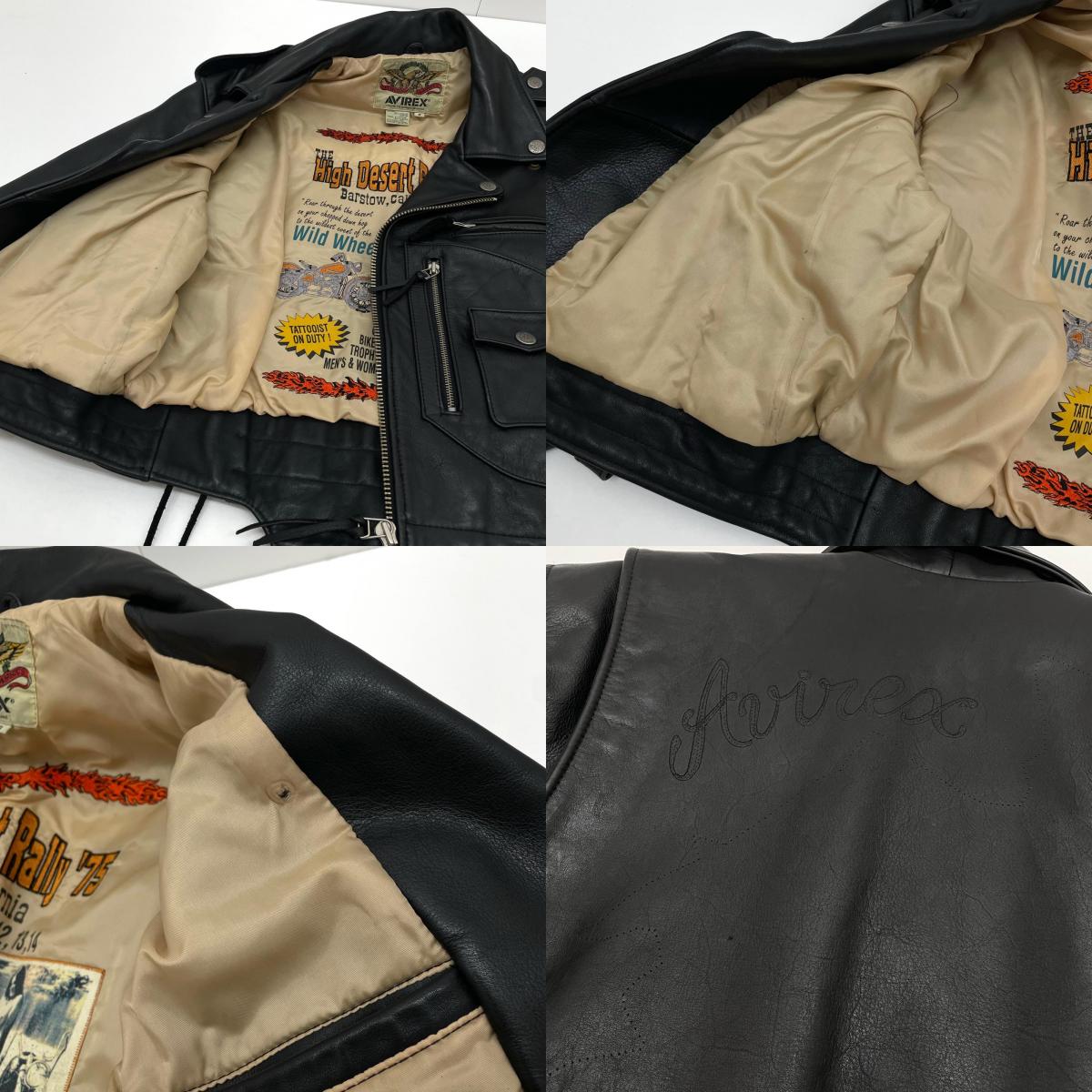 【中古】AVIREX | アヴィレックス　90s TATTOOING ライダースジャケット ブラック サイズ：S【尾張小牧店】