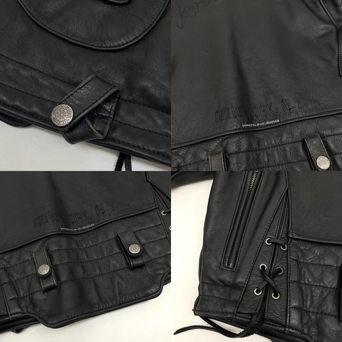 【中古】AVIREX | アヴィレックス　90s TATTOOING ライダースジャケット ブラック サイズ：S【尾張小牧店】