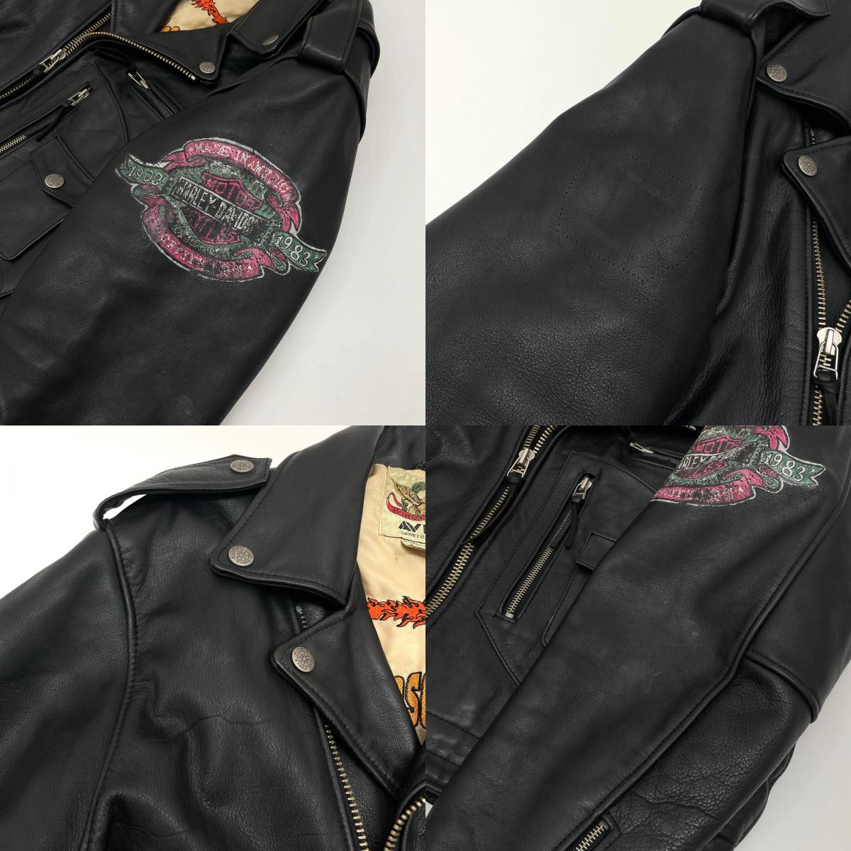 【中古】AVIREX | アヴィレックス　90s TATTOOING ライダースジャケット ブラック サイズ：S【尾張小牧店】
