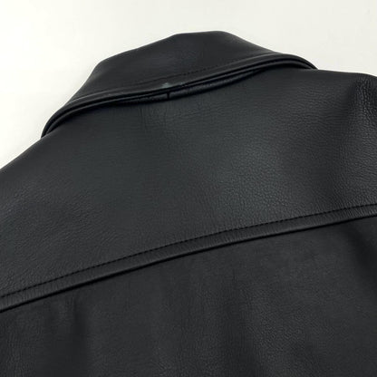 【中古】児島ジーンズ | コジマジーンズ　25周年限定 レザージャケット ブラック サイズ：XL【尾張小牧店】
