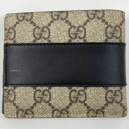 【中古】GUCCI | グッチ GGスプリーム コンパクトウォレット 二つ折り財布 451240･496085 ブラウン×ブラック【尾張小牧店】