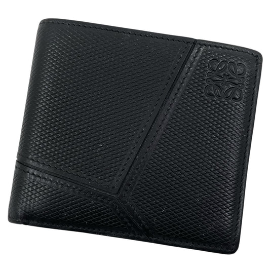 【中古】LOEWE | ロエベ パズル バイフォールド コインウォレット コンパクトウォレット 二つ折り財布 C510501 ブラック【尾張小牧店】